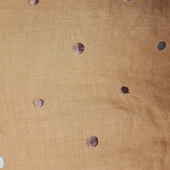 Richard Malcom  XL100% Irish Linen Peach Embroidered 3/4 Sleeves - Picture 3 of 7